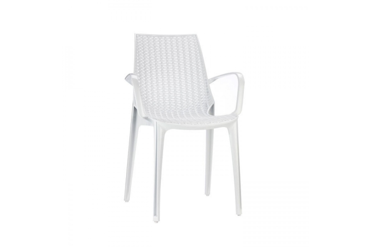 como limpiar sillas de plástico - Silla de diseño blanca tricot arm