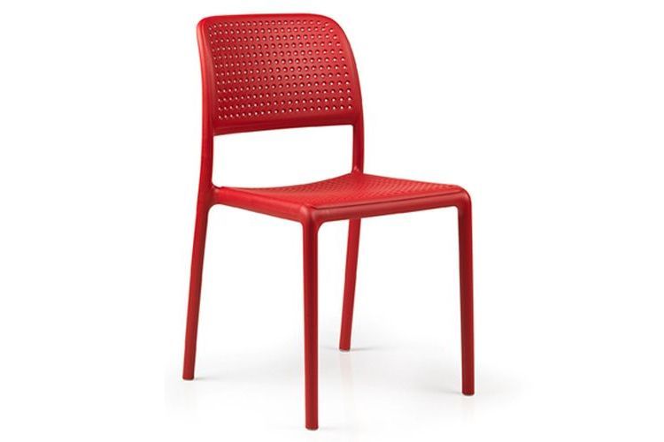Silla para exterior BORA BISTROT roja