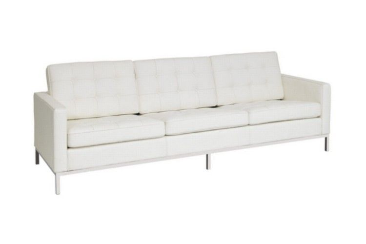 sofa hosteleria 3 plazas similpiel blanca