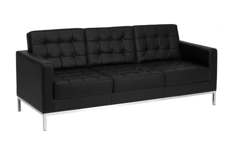 sofa hosteleria 3 plazas similpiel negra
